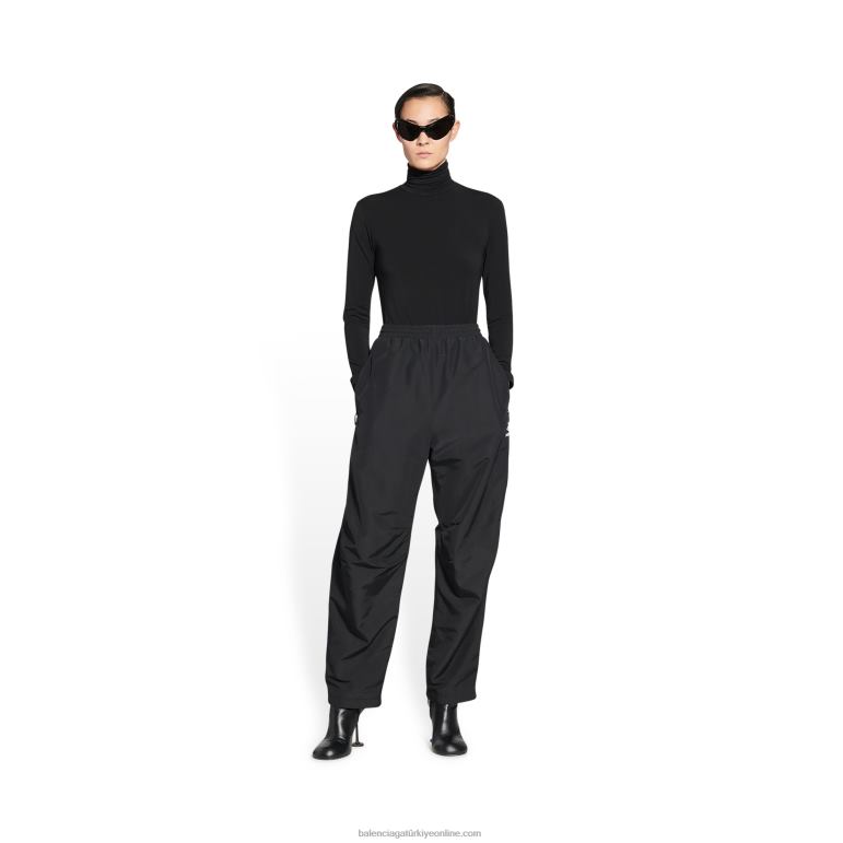 siyah DBJ0F973 erkek 3b spor ikonu küçük kalıp eşofman pantolon Balenciaga