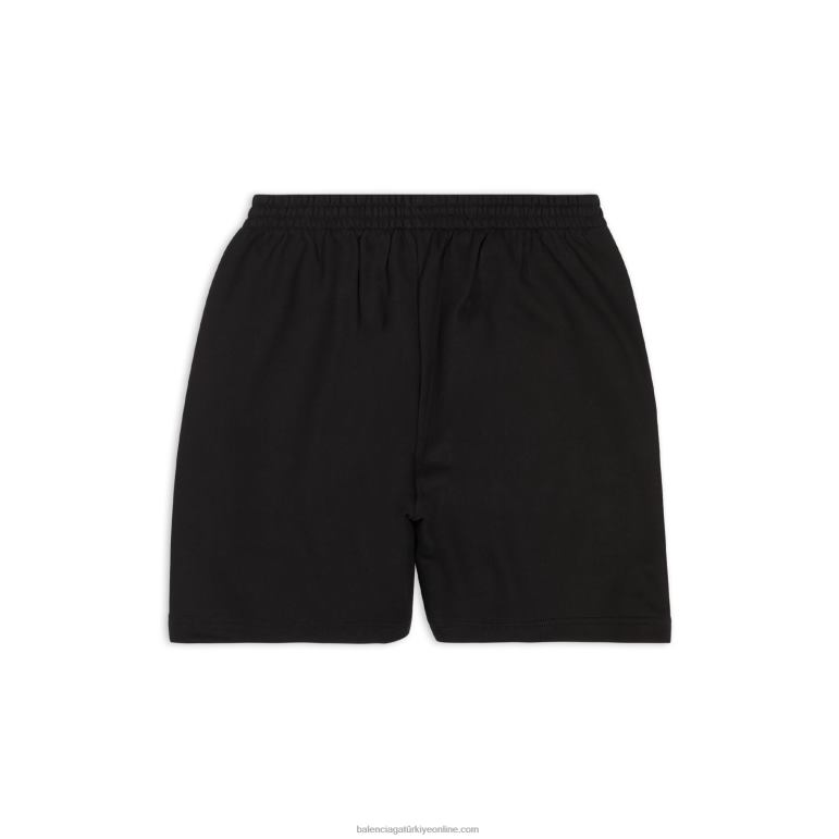 siyah DBJ0F978 erkekler siyasi kampanya eşofman şortları Balenciaga