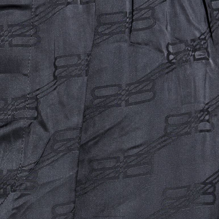 siyah DBJ0F990 erkek bb monogram jakarlı pijama şort Balenciaga