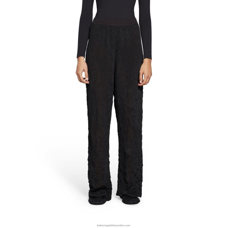 siyah beyaz DBJ0F58 erkekler örgü bol eşofman altı Balenciaga