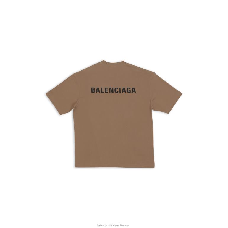 bej DBJ0F901 erkek t-shirt normal kesim Balenciaga