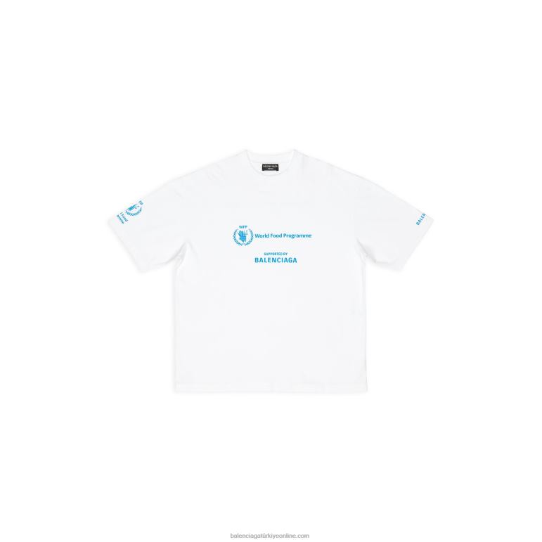 beyaz DBJ0F995 erkek wfp t-shirt orta kesim Balenciaga