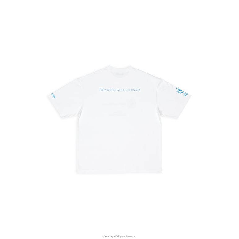 beyaz DBJ0F995 erkek wfp t-shirt orta kesim Balenciaga