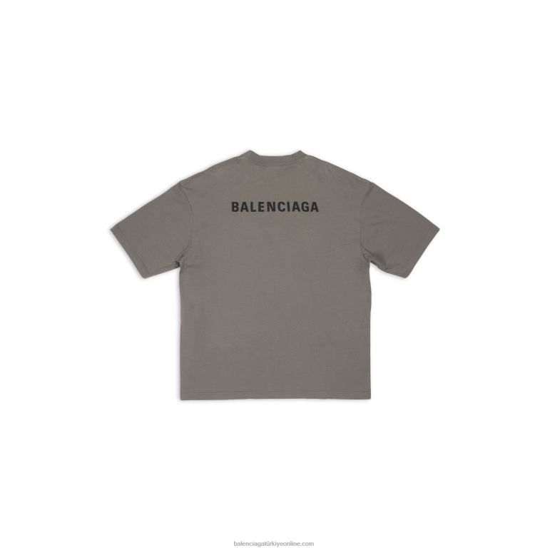gri DBJ0F1042 erkek geri t-shirt orta kesim Balenciaga