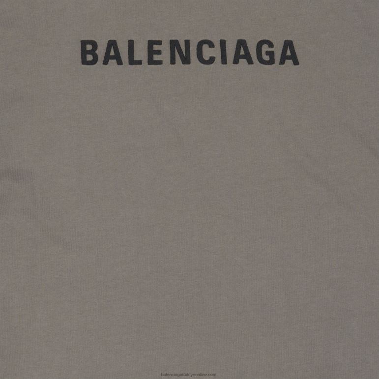 gri DBJ0F1042 erkek geri t-shirt orta kesim Balenciaga