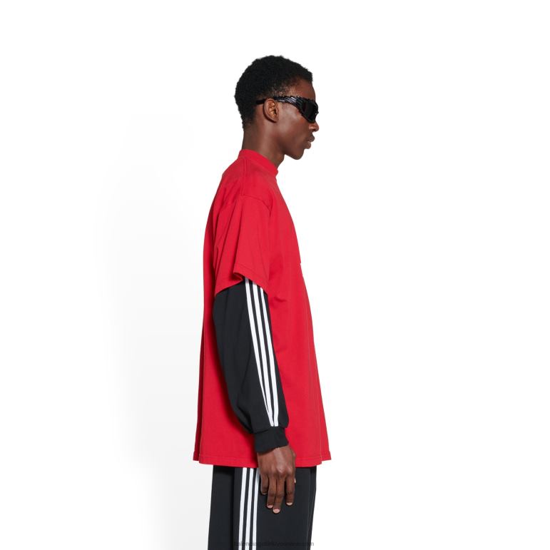 kırmızı DBJ0F1093 erkek adidas t-shirt büyük beden Balenciaga