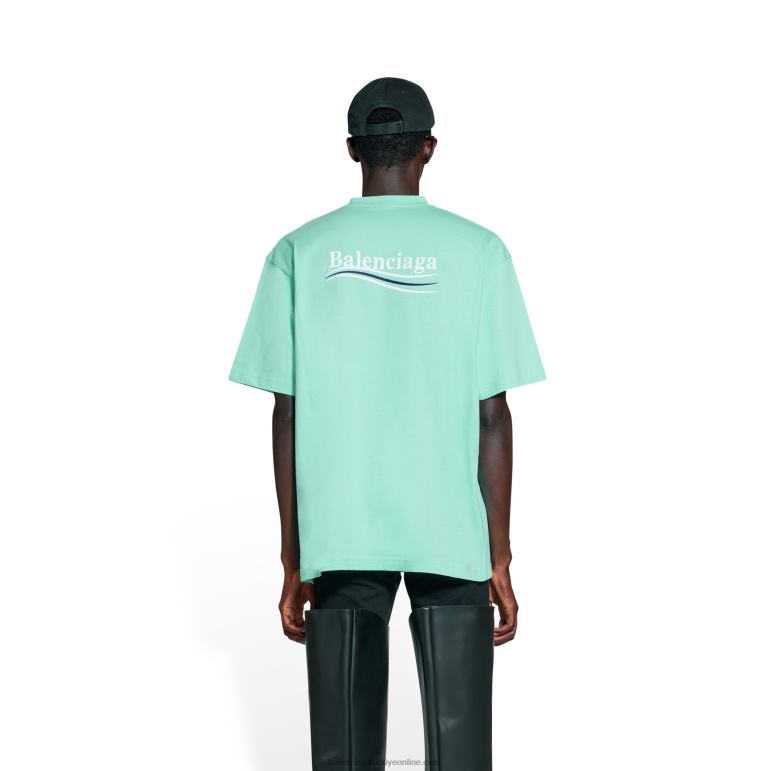 nane DBJ0F918 erkekler siyasi kampanya t-shirt geniş kesim Balenciaga