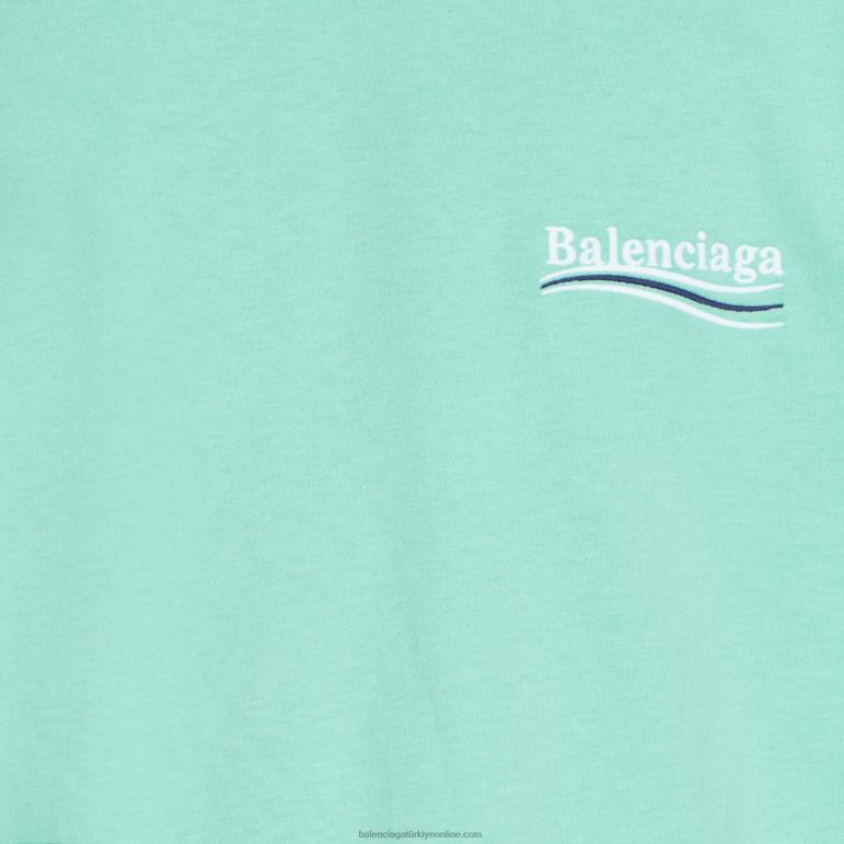 nane DBJ0F918 erkekler siyasi kampanya t-shirt geniş kesim Balenciaga