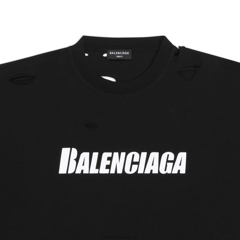 siyah DBJ0F971 erkek şapkaları t-shirt boxy fit Balenciaga