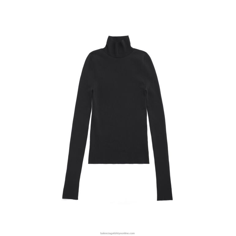 grafit/siyah DBJ0F74 erkekler sıkı balıkçı yaka kazak Balenciaga