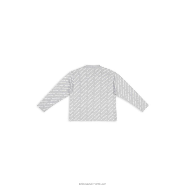 gri DBJ0F952 erkek mini boydan boya logolu hırka Balenciaga