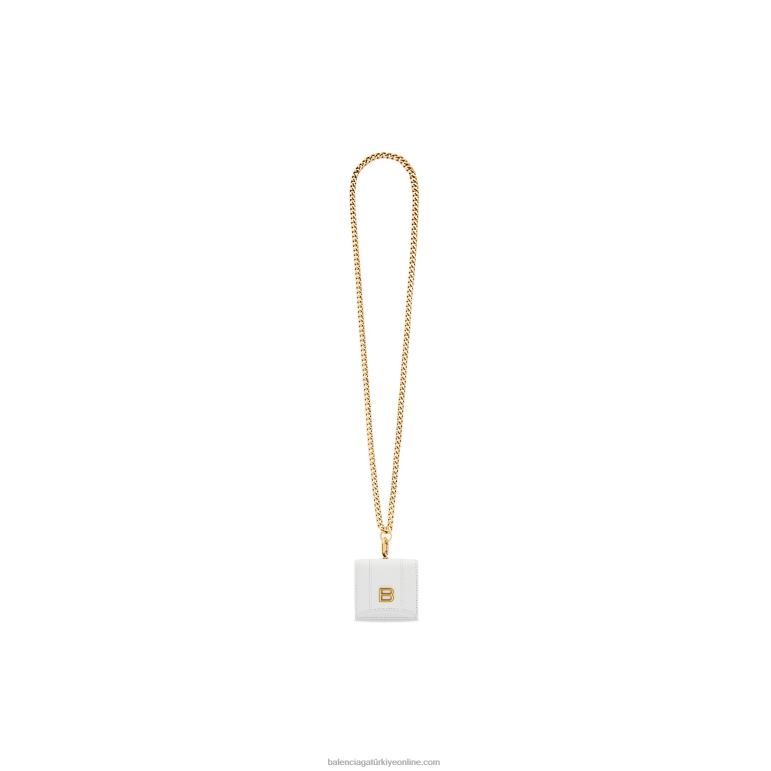 Beyaz kapalı DBJ0F796 kadın kum saati earpods tutucu Balenciaga