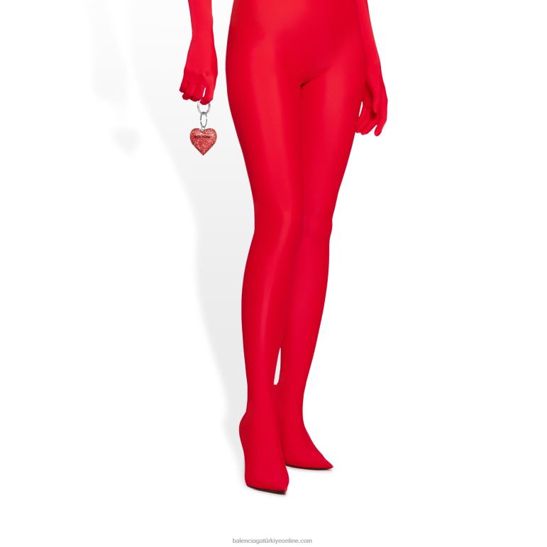 kırmızı DBJ0F881 kadın sevgililer günü strass anahtarlık Balenciaga