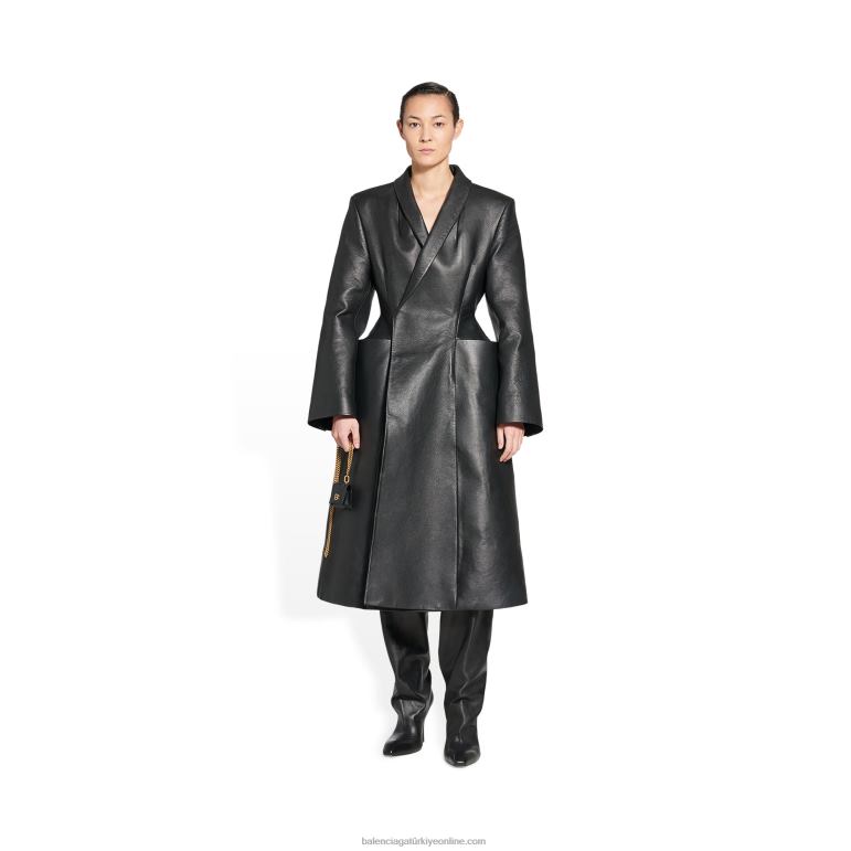 siyah DBJ0F795 kadın kum saati earpods tutucu Balenciaga