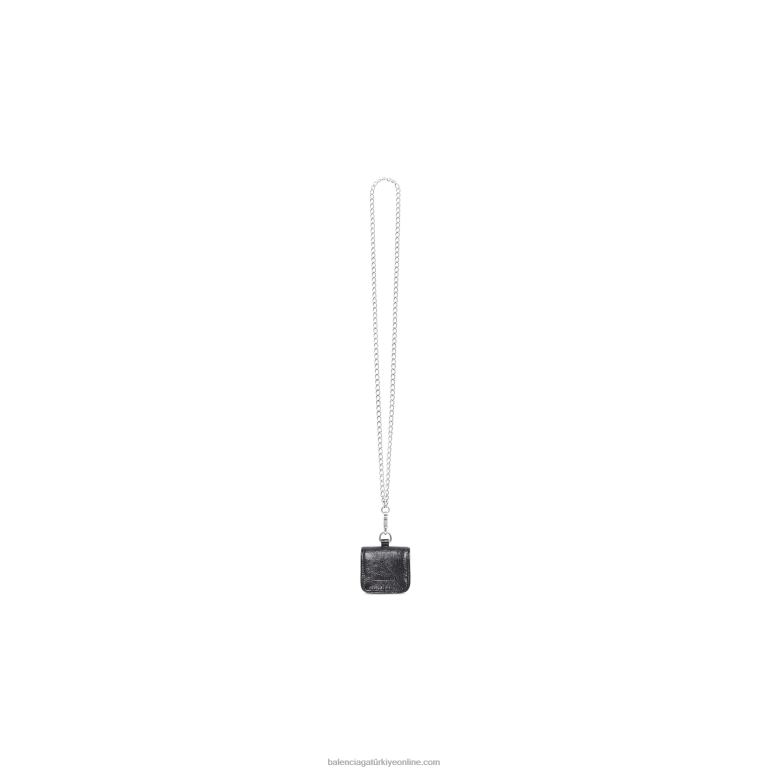 siyah DBJ0F893 kadın le cagole zincirli kanatlı earpods Balenciaga