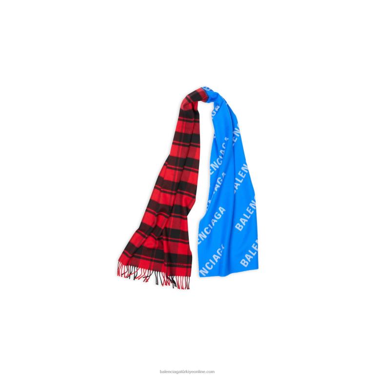 elektrik mavisi DBJ0F811 kadın 50/50 eşarp Balenciaga