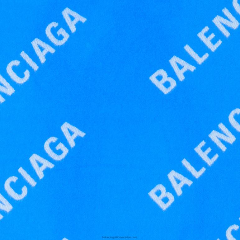 elektrik mavisi DBJ0F811 kadın 50/50 eşarp Balenciaga