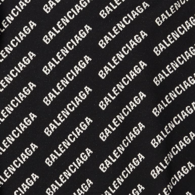 siyah DBJ0F813 kadın mini boydan boya logolu eşarp Balenciaga