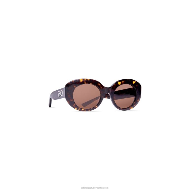 Havana DBJ0F764 kadın rive Gauche yuvarlak güneş gözlüğü Balenciaga