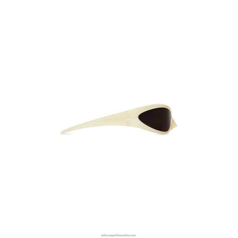 açık sarı DBJ0F719 kadın cilt kedi güneş gözlüğü Balenciaga