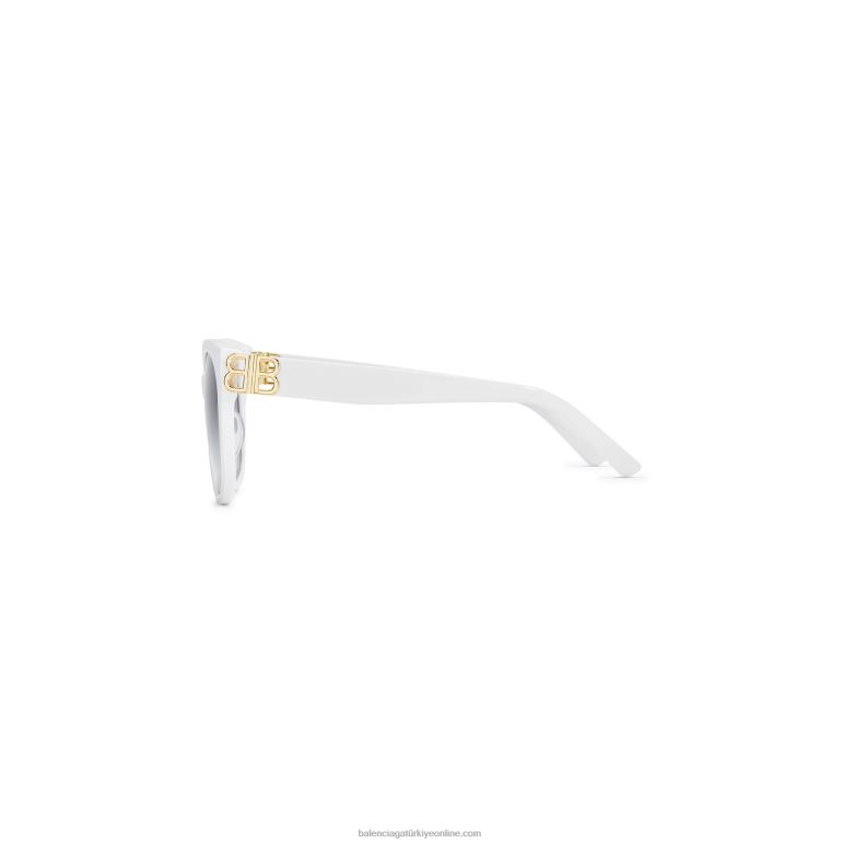 beyaz DBJ0F742 kadın hanedanı kedi güneş gözlüğü Balenciaga