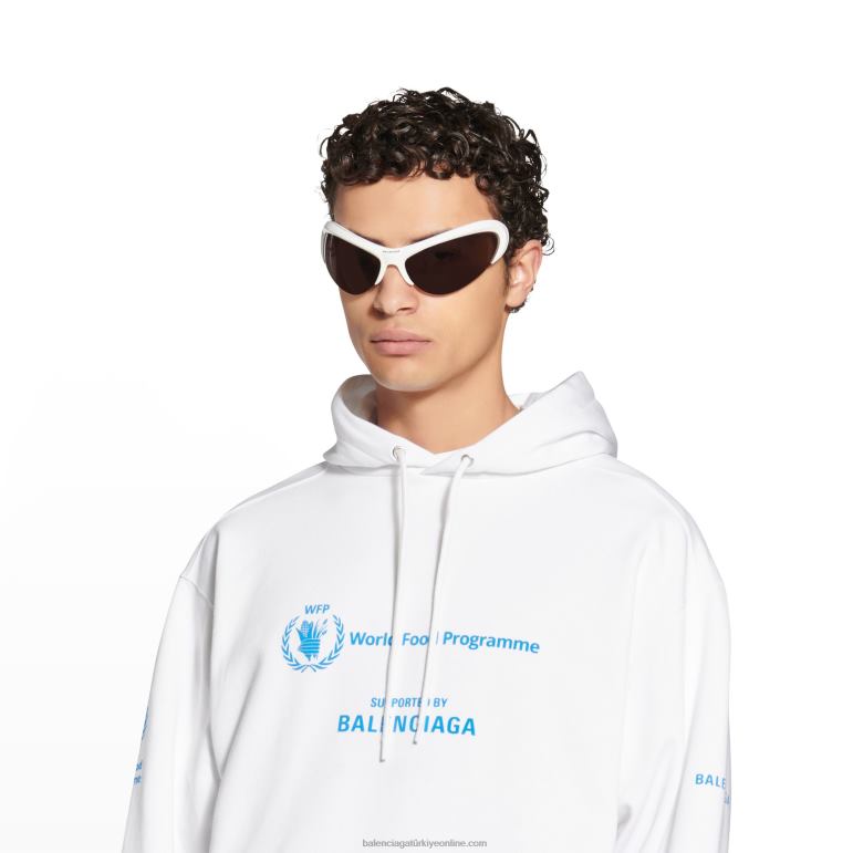 beyaz DBJ0F767 kadın tel kedi güneş gözlüğü Balenciaga