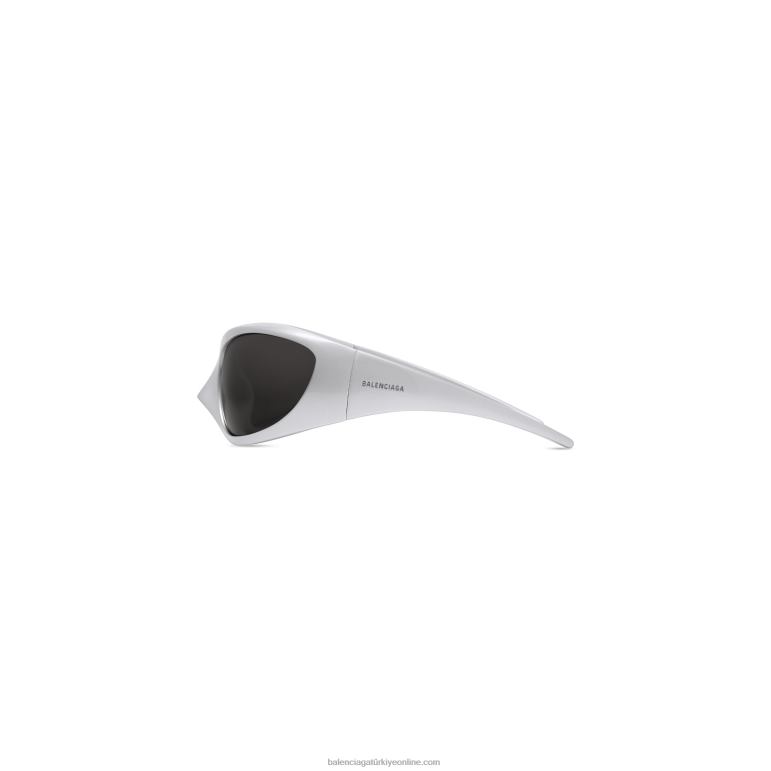 gümüş DBJ0F715 kadın cilt xxl kedi güneş gözlüğü Balenciaga