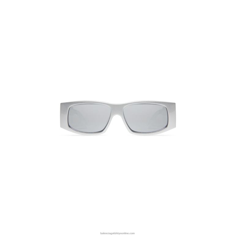 gümüş DBJ0F793 kadın led çerçeve güneş gözlüğü Balenciaga