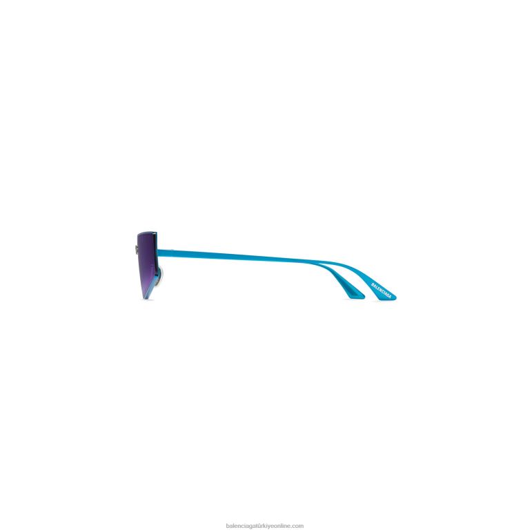 indigo DBJ0F827 kadın shield 2.0 dikdörtgen güneş gözlüğü Balenciaga