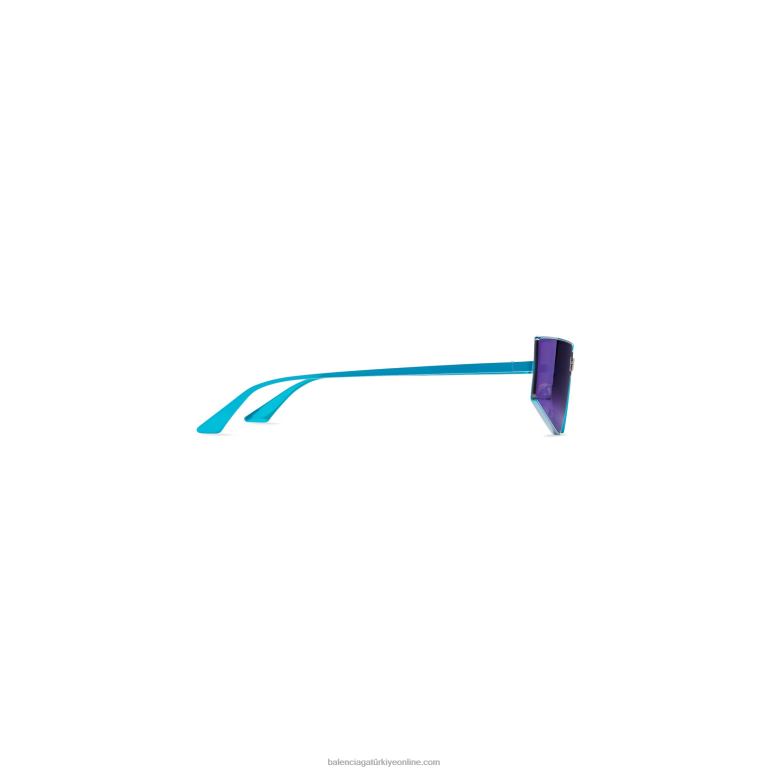 indigo DBJ0F827 kadın shield 2.0 dikdörtgen güneş gözlüğü Balenciaga