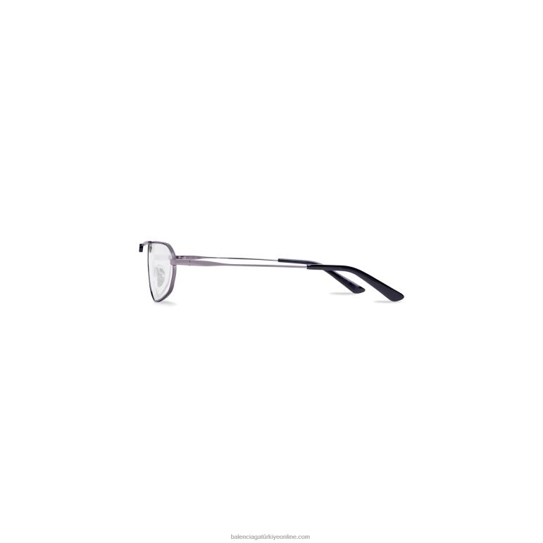 koyu gümüş DBJ0F786 kadın etiketi 2.0 oval güneş gözlüğü Balenciaga
