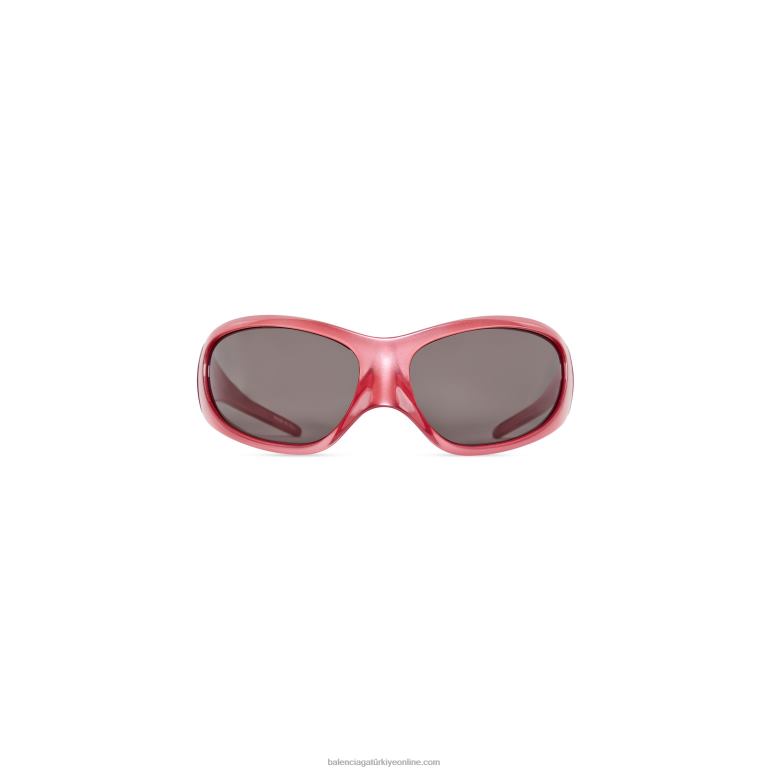 pembe DBJ0F714 kadın cilt xxl kedi güneş gözlüğü Balenciaga