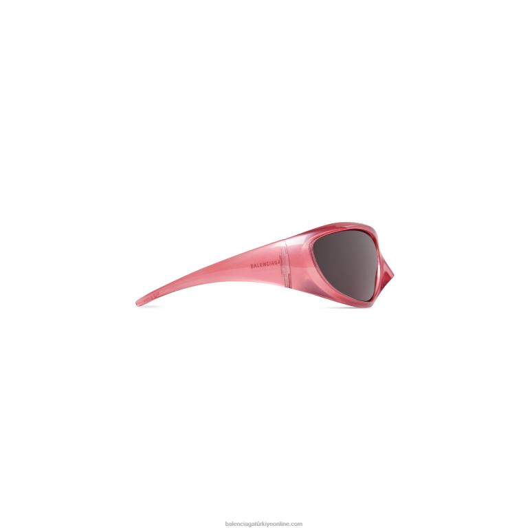pembe DBJ0F714 kadın cilt xxl kedi güneş gözlüğü Balenciaga