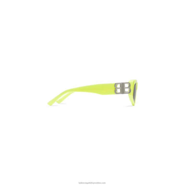 sarı DBJ0F732 kadın hanedanı d-çerçeve güneş gözlüğü Balenciaga