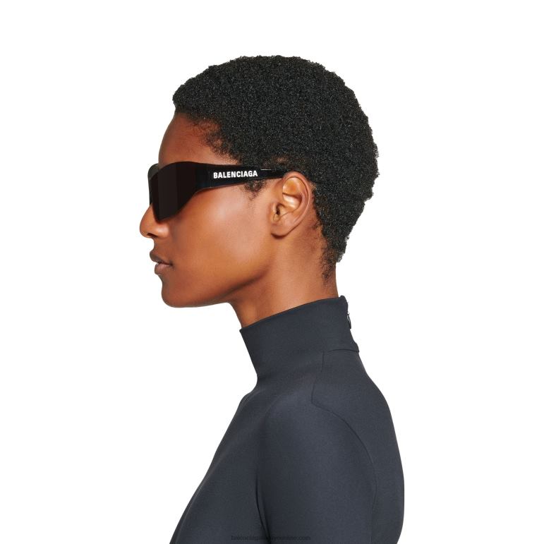 siyah DBJ0F694 kadın mono kedi 2.0 güneş gözlüğü Balenciaga