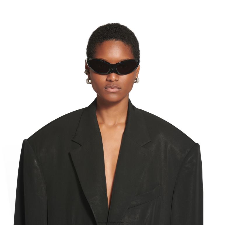 siyah DBJ0F717 kadın cilt kedi güneş gözlüğü Balenciaga