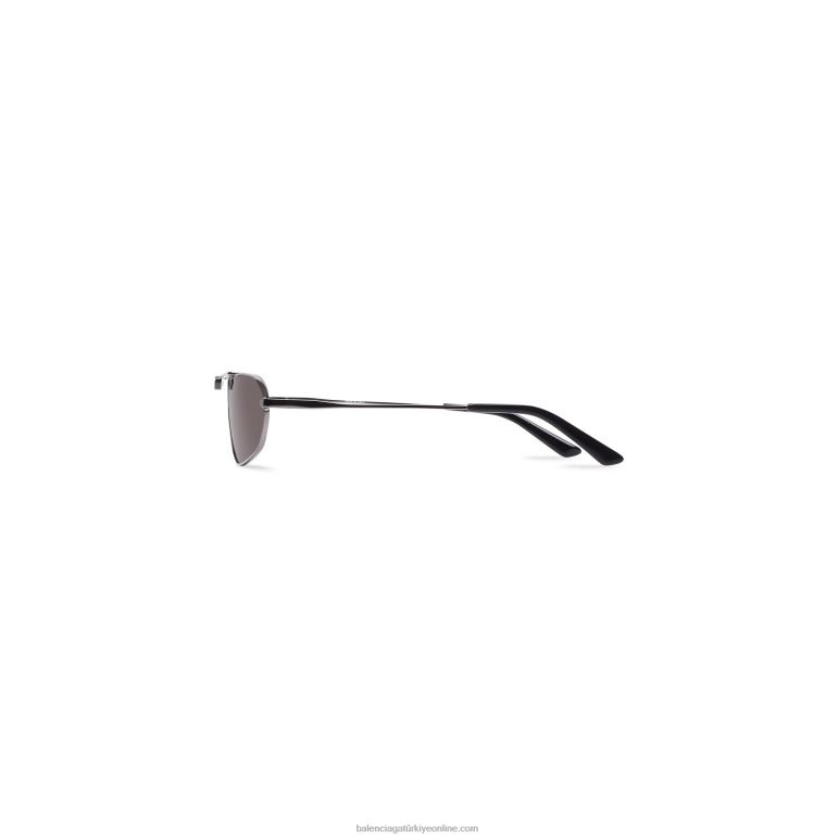siyah DBJ0F788 kadın etiketi 2.0 oval güneş gözlüğü Balenciaga