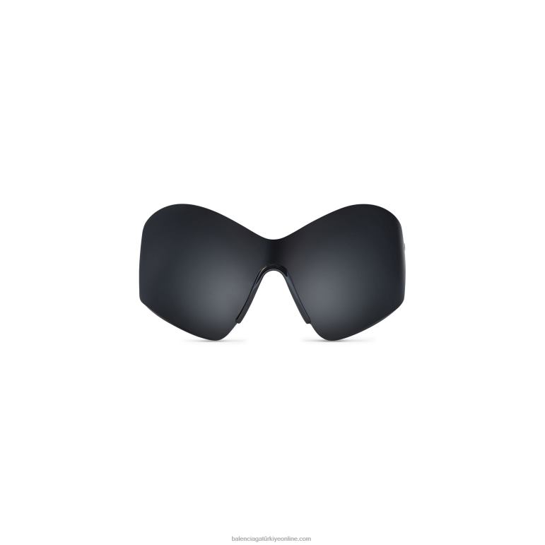 siyah DBJ0F864 kadın maskesi kelebek güneş gözlüğü Balenciaga