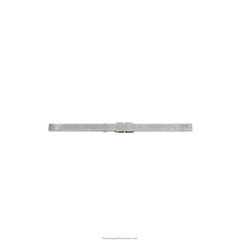 gri DBJ0F831 kadın bb kum saati yapay elmaslı ince kemer Balenciaga
