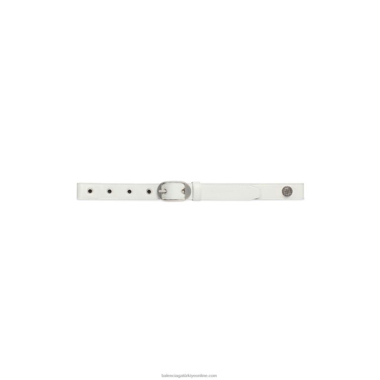 optik beyaz DBJ0F704 kadın le cagole damızlık kemer Balenciaga