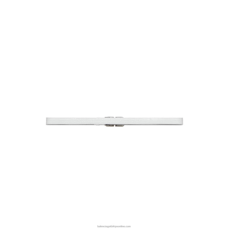 optik beyaz DBJ0F735 kadın bb kum saati rhinestones ile kabartmalı ince kemer timsah Balenciaga