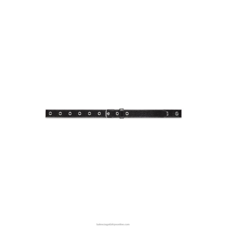 siyah DBJ0F705 kadın le cagole damızlık kemer Balenciaga