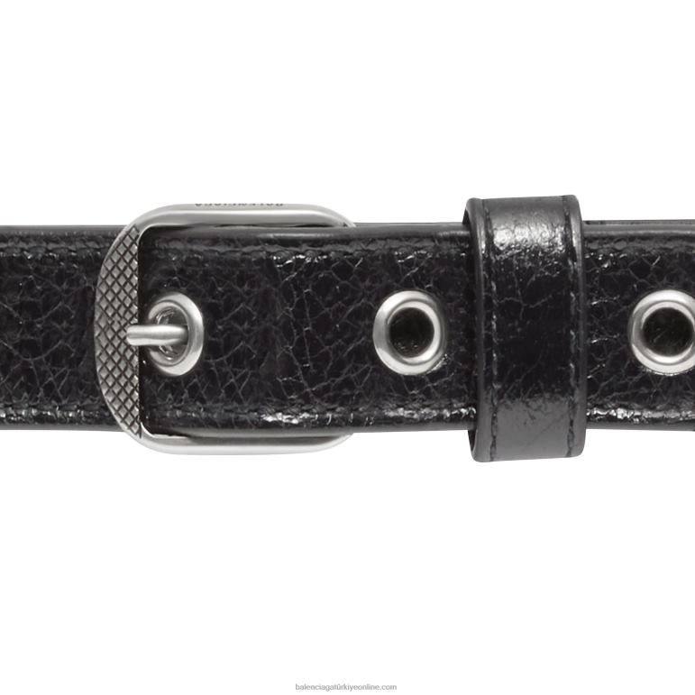 siyah DBJ0F705 kadın le cagole damızlık kemer Balenciaga