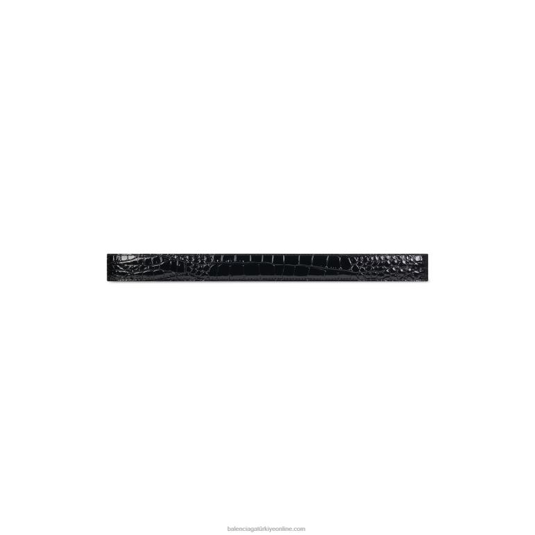siyah DBJ0F818 kadın bb kum saati orta kemer Balenciaga