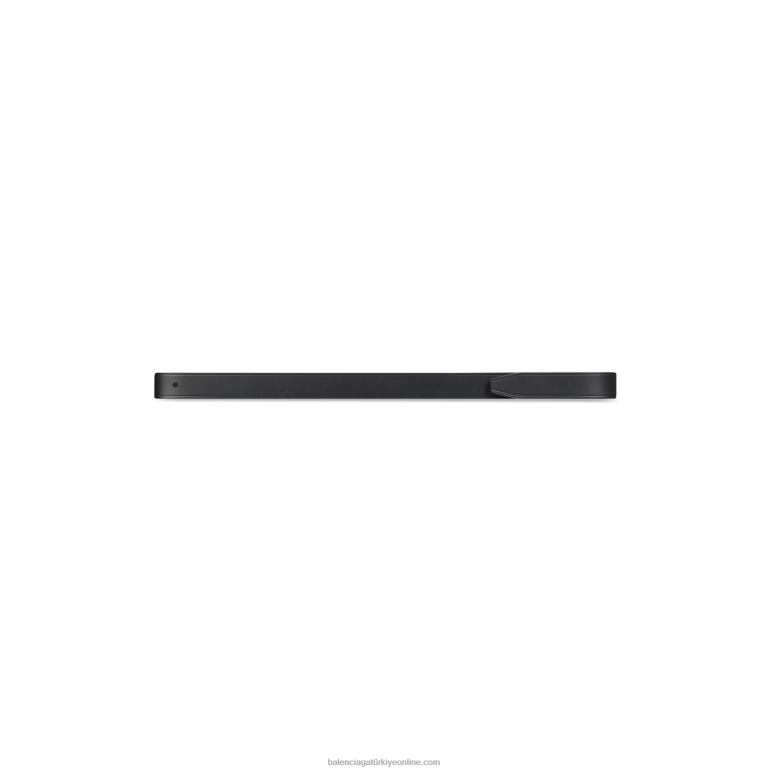 siyah DBJ0F833 kadın bb kum saati ince kemer Balenciaga