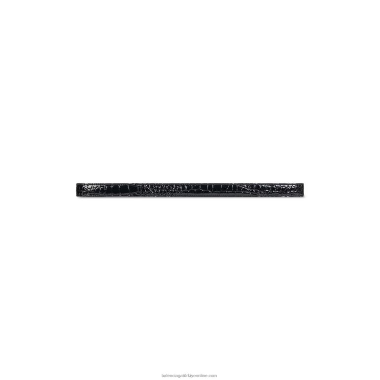 siyah DBJ0F835 kadın bb kum saati ince kemer Balenciaga