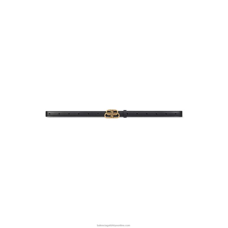 siyah DBJ0F838 kadın bb süper ince kemer Balenciaga