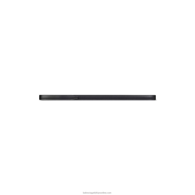 siyah DBJ0F838 kadın bb süper ince kemer Balenciaga