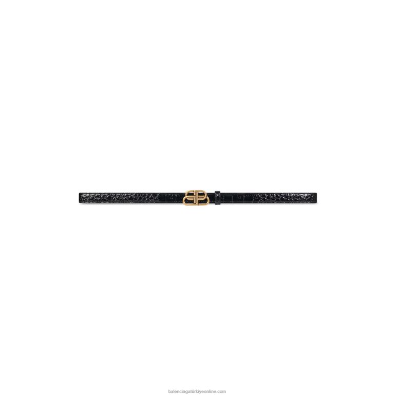 siyah DBJ0F839 kadın bb süper ince kemer Balenciaga