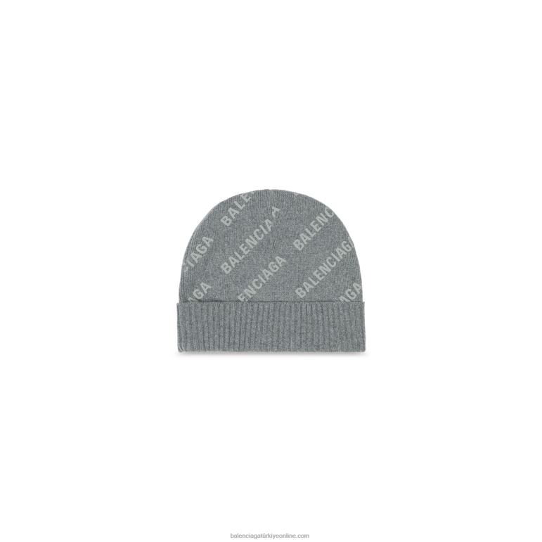 gri DBJ0F810 kadın allover logolu bere Balenciaga